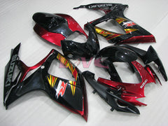 Factory Style - Red Black Fairings and Bodywork For 2006-2007 GSX-R750 #LF4019