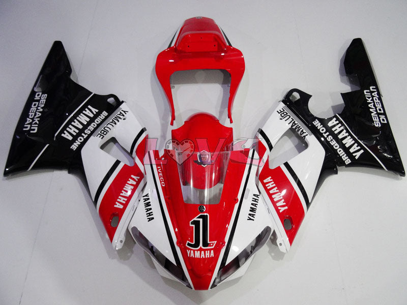 Factory Style - Red White Black Fairings and Bodywork For 2000-2001 YZF-R1 #LF3619
