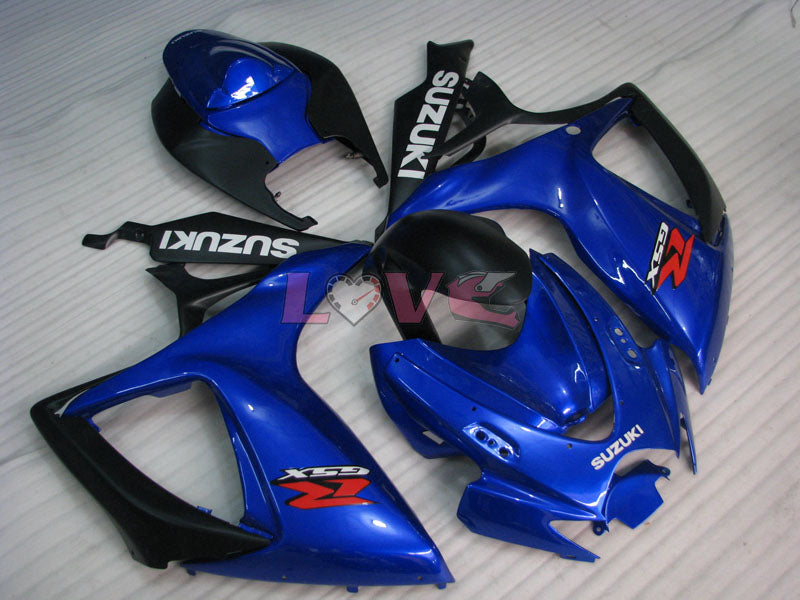 Factory Style - Blue Black Fairings and Bodywork For 2006-2007 GSX-R750 #LF3988