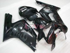 Flame - Black Fairings and Bodywork For 2003-2004 NINJA ZX-6R #LF3322