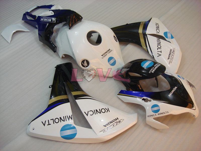 Konica Minolta - White Black Fairings and Bodywork For 2008-2011 CBR1000RR #LF7137