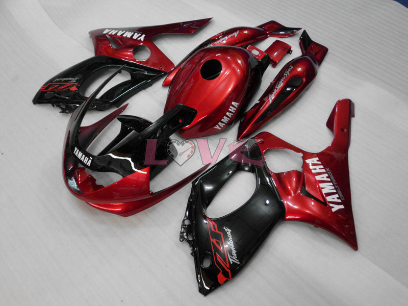 No sticker / decal Factory Style - Red wine Black Fairings and Bodywork For 1997-2007 YZF600R #LF7936