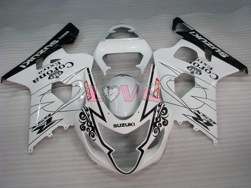 Corona - White Black Fairings and Bodywork For 2004-2005 GSX-R750 #LF6595