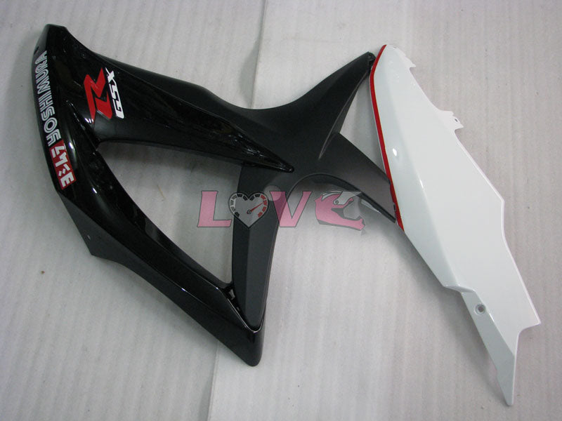 YOSHIMURA - White Black Fairings and Bodywork For 2008-2010 GSX-R600 #LF3966