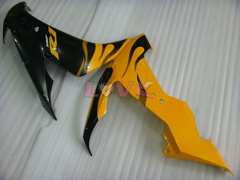 Flame - Yellow Black Fairings and Bodywork For 2004-2006 YZF-R1 #LF7000