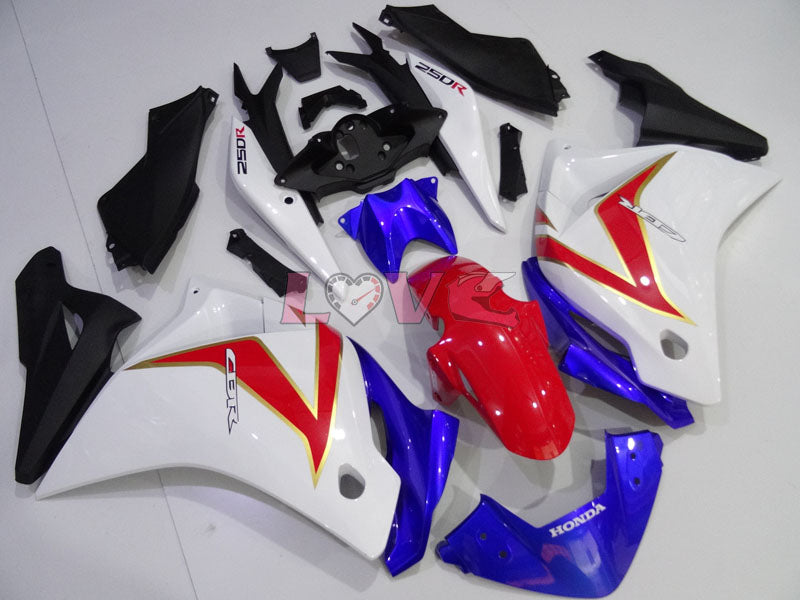 Factory Style - Red Blue White Fairings and Bodywork For 2011-2016 CBR250RR #LF3040