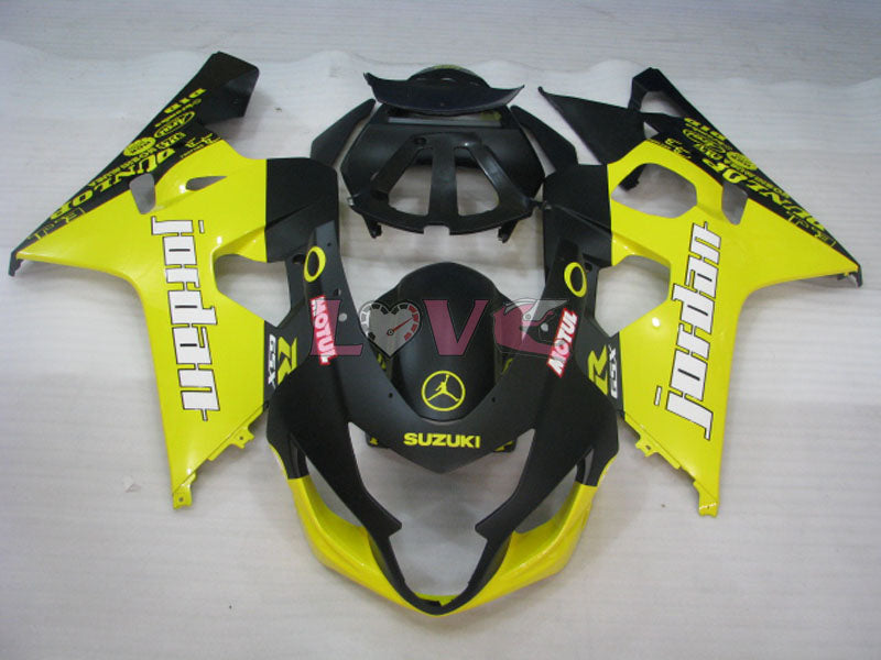 DUNLOP Jordan MOTUL - Yellow Black Matte Fairings and Bodywork For 2004-2005 GSX-R600 #LF6640