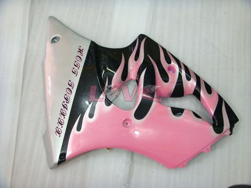 Customize - Black Pink Fairings and Bodywork For 2000-2002 NINJA ZX-6R #LF3327