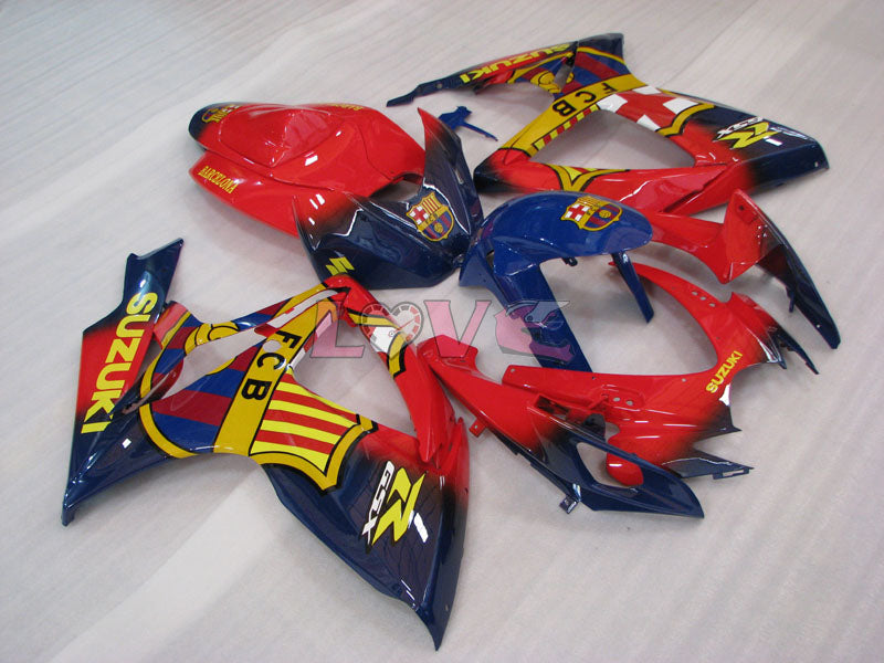 FCB - Red Blue Fairings and Bodywork For 2006-2007 GSX-R600 #LF4053