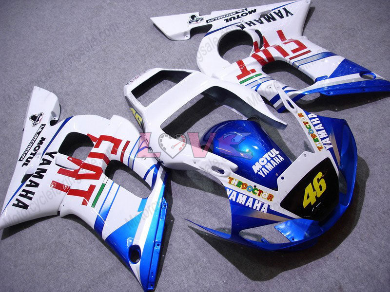 FIAT MOTUL - Blue White Fairings and Bodywork For 1998-2002 YZF-R6 #LF6846