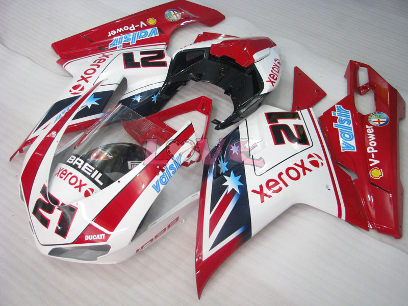 Xerox - Red White Fairings and Bodywork For 2007-2009 1098 #LF5598