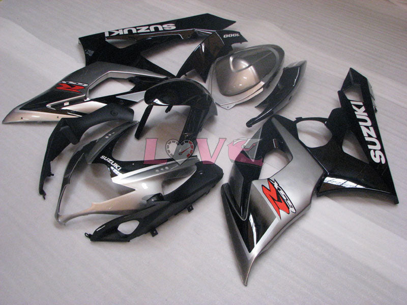 Factory Style - Black Silver Fairings and Bodywork For 2005-2006 GSX-R1000 #LF3841