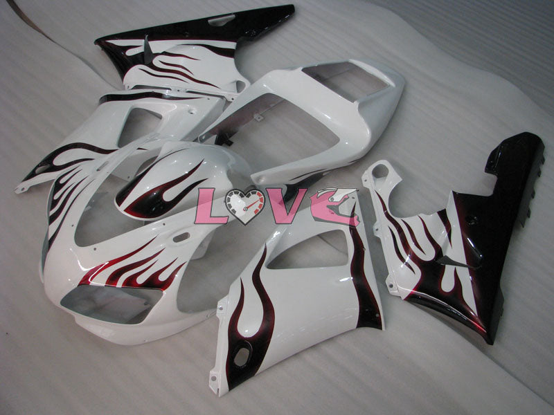 Flame - White Black Fairings and Bodywork For 1998-1999 YZF-R1 #LF3580