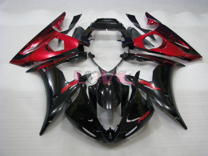 Flame - Red Black Fairings and Bodywork For 2003-2004 YZF-R6 #LF6922