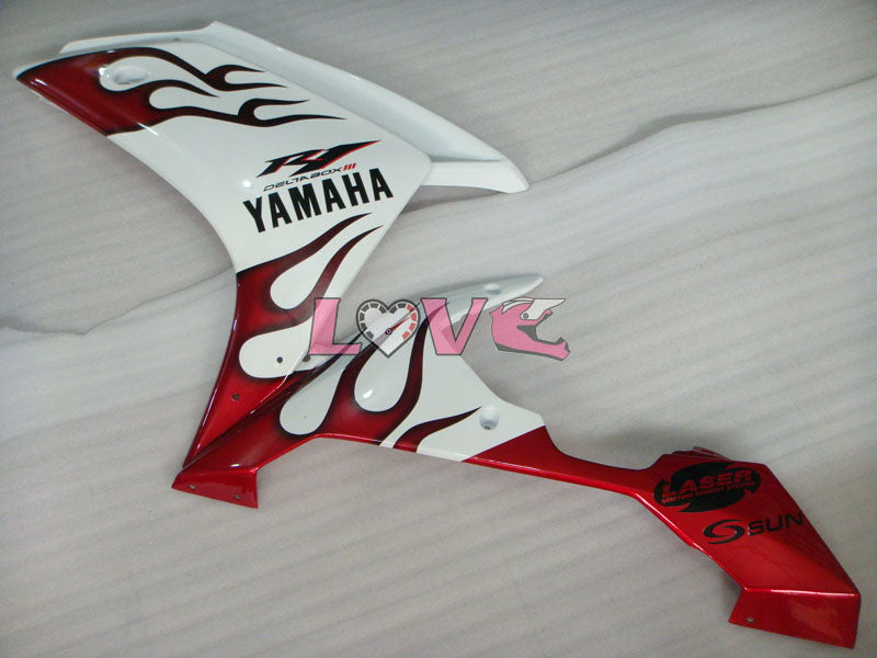 Sun - Red White Fairings and Bodywork For 2007-2008 YZF-R1 #LF3672