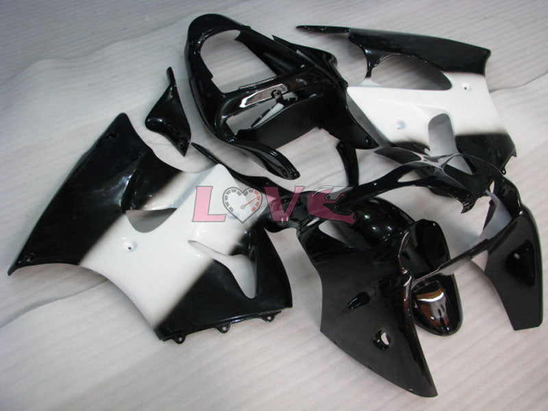 Factory Style - White Black Fairings and Bodywork For 2000-2002 NINJA ZX-6R #LF6155
