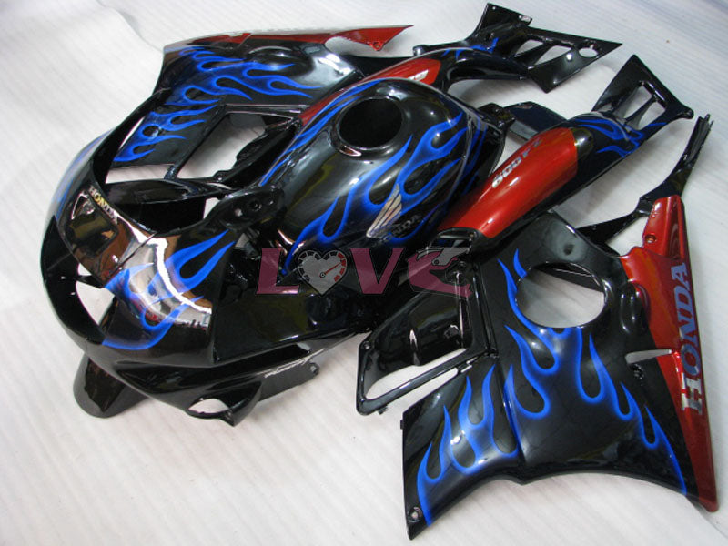 Flame - Blue Black Fairings and Bodywork For 1991-1994 CBR600F2 #LF4886