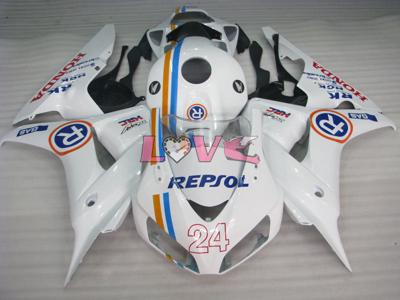 RK - White Black Fairings and Bodywork For 2006-2007 CBR1000RR #LF7193