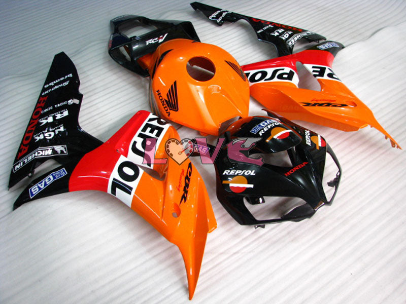 Repsol - Orange Black Fairings and Bodywork For 2006-2007 CBR1000RR #LF7185