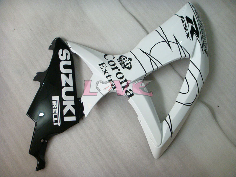 Corona - White Black Fairings and Bodywork For 2008-2010 GSX-R750 #LF3901