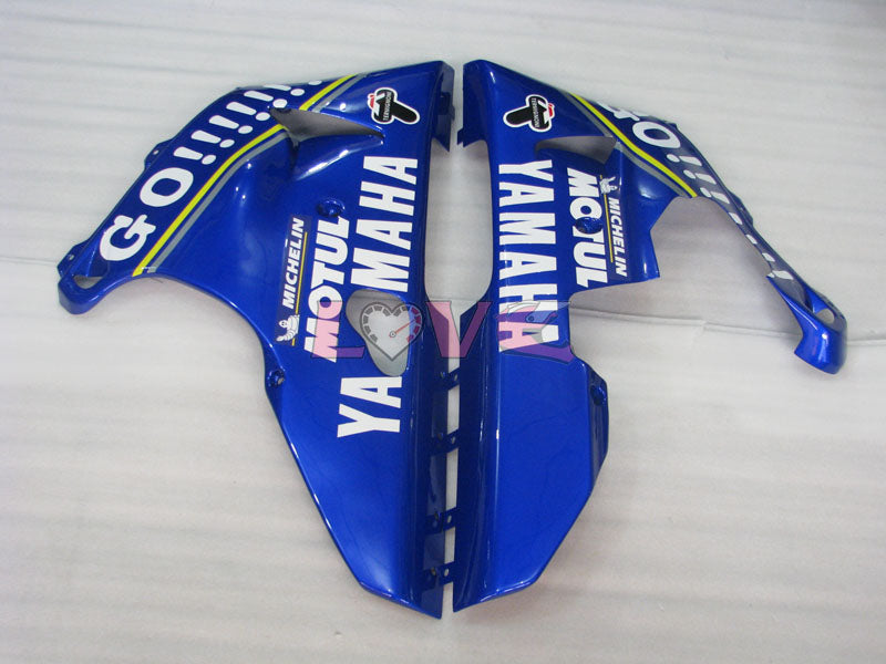 GO!!!!!!! MOTUL - Blue White Fairings and Bodywork For 2000-2001 YZF-R1 #LF3616