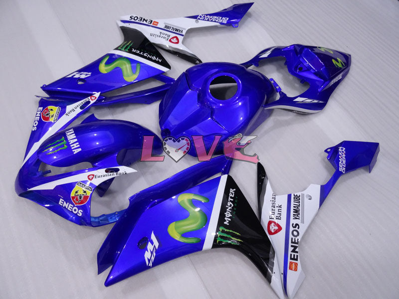Monster - Blue White Black Fairings and Bodywork For 2007-2008 YZF-R1 #LF3664