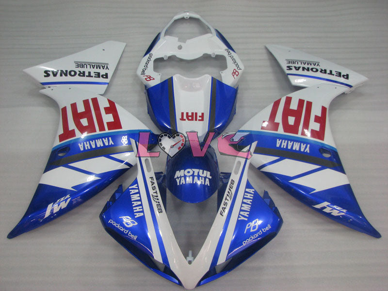 FIAT MOTUL - Blue White Fairings and Bodywork For 2009-2011 YZF-R1 #LF6944