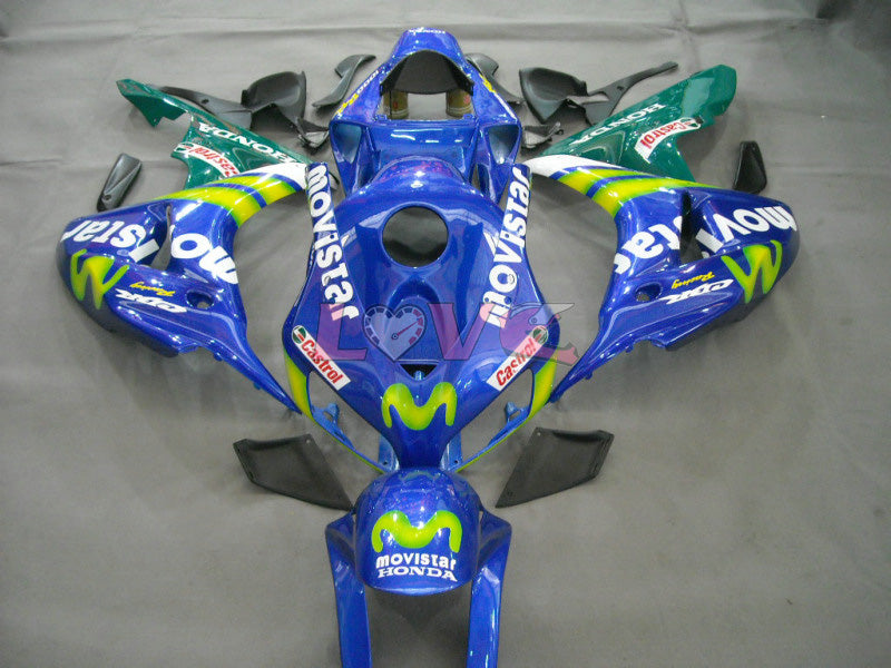 Movistar - Yellow Blue Fairings and Bodywork For 2006-2007 CBR1000RR #LF7210