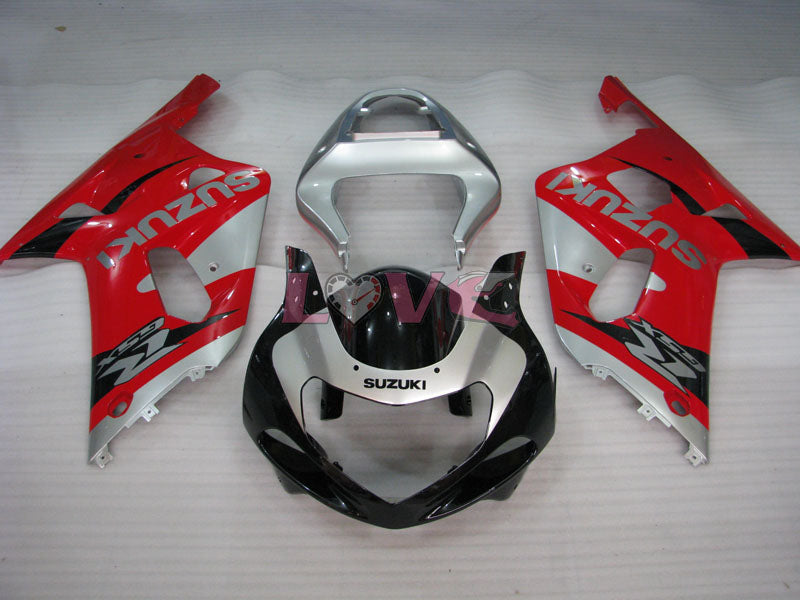 Factory Style - Red Silver Fairings and Bodywork For 2000-2002 GSX-R1000 #LF4135