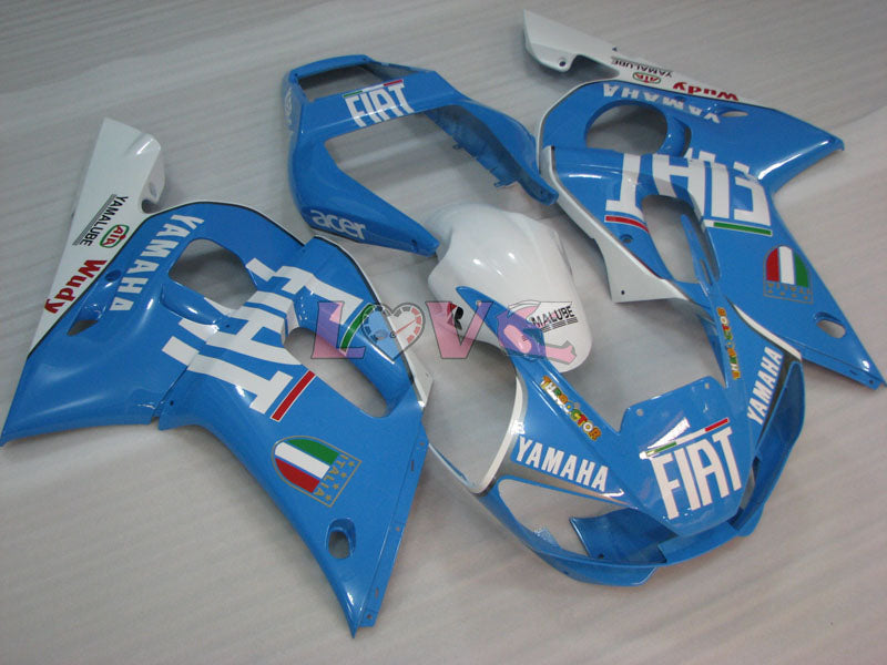 FIAT - Blue White Fairings and Bodywork For 1998-2002 YZF-R6 #LF3379