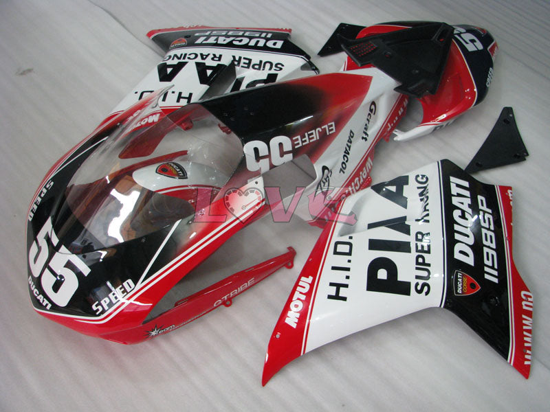 PIRELLI - Red White Black Fairings and Bodywork For 2007-2009 1098 #LF3128