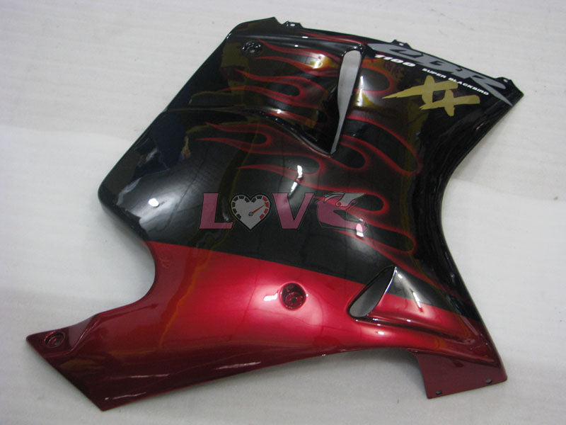 Flame - Red Black Fairings and Bodywork For 1996-2007 CBR1100XX #LF5139