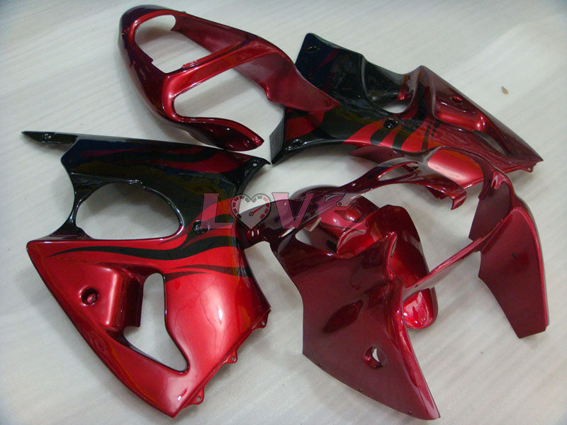 Flame - Red Black Fairings and Bodywork For 2000-2002 NINJA ZX-6R #LF3324