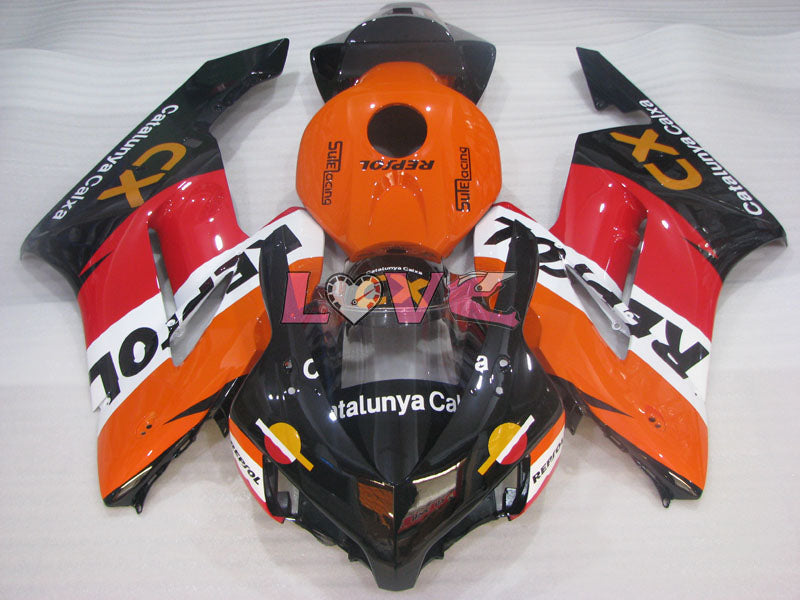Repsol CX - Orange Black Matte Fairings and Bodywork For 2004-2005 CBR1000RR #LF4406