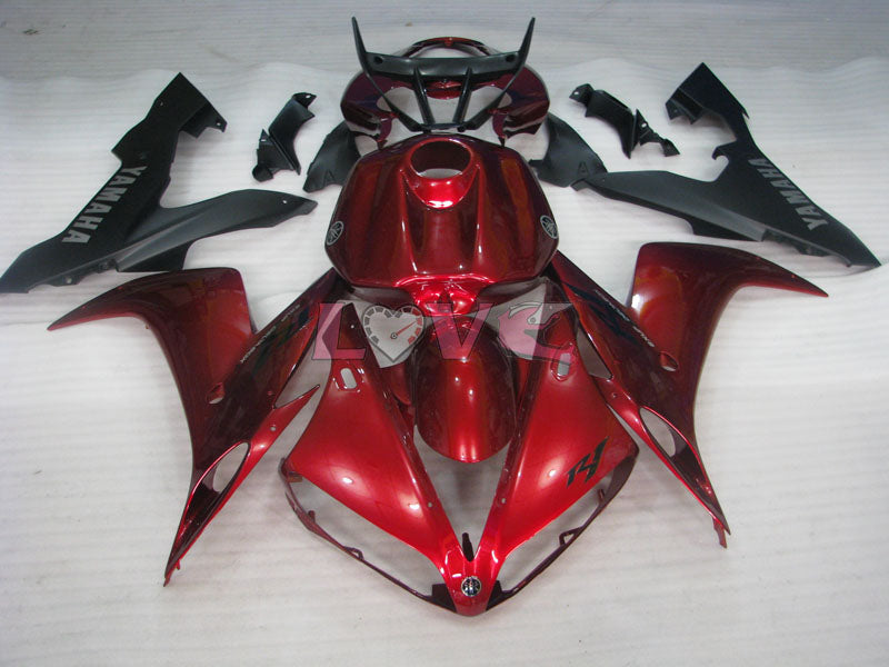 Factory Style - Red Black Matte Fairings and Bodywork For 2004-2006 YZF-R1 #LF3686