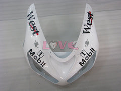 West - White Black Fairings and Bodywork For 2005-2006 NINJA ZX-6R #LF5965