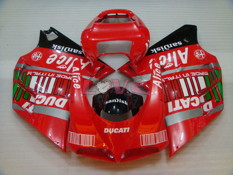 Alice - Red Black Fairings and Bodywork For 2002-2004 998 #LF5608