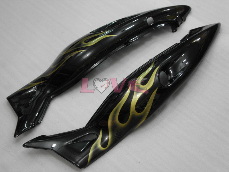 Flame - Yellow Black Fairings and Bodywork For 1997-2007 YZF600R #LF7932