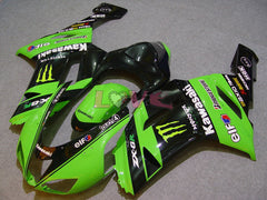 Monster - Green Black Fairings and Bodywork For 2007-2008 NINJA ZX-6R #LF5912