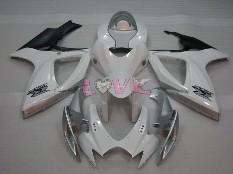 Factory Style - White Silver Fairings and Bodywork For 2006-2007 GSX-R750 #LF4013