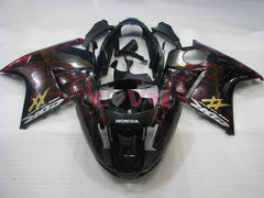 Flame - Red Black Fairings and Bodywork For 1996-2007 CBR1100XX #LF5139