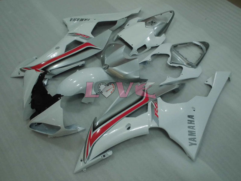 Factory Style - White Silver Fairings and Bodywork For 2008-2016 YZF-R6 #LF3413