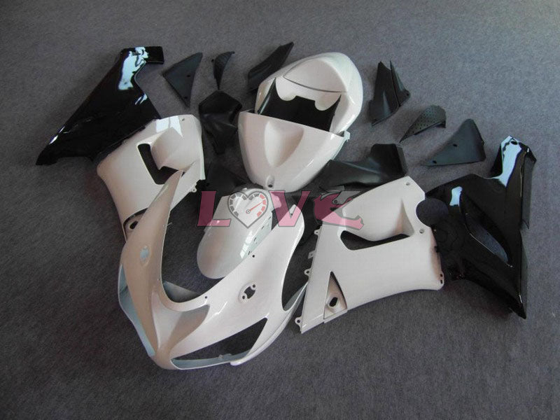 Factory Style - White Black Fairings and Bodywork For 2005-2006 NINJA ZX-6R #LF6002