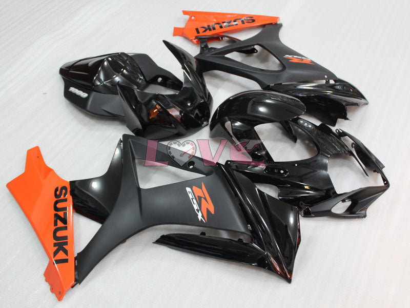 Factory Style - Orange Black Matte Fairings and Bodywork For 2007-2008 GSX-R1000 #LF3822
