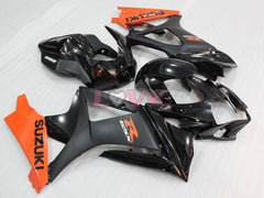 Factory Style - Orange Black Matte Fairings and Bodywork For 2007-2008 GSX-R1000 #LF3822