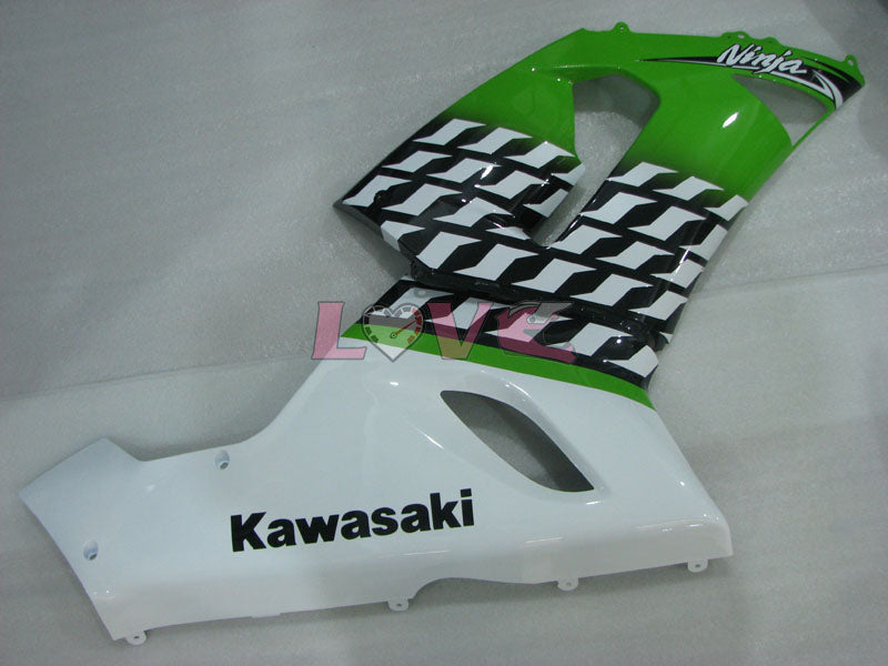 Factory Style - Green White Fairings and Bodywork For 2005-2006 NINJA ZX-6R #LF3312