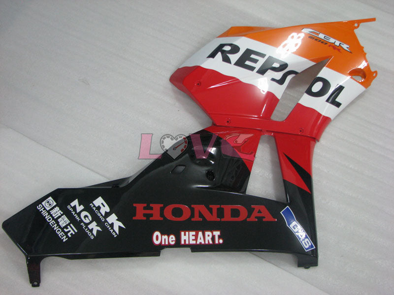 Repsol - Orange Black Fairings and Bodywork For 2013-2016 CBR600RR #LF4824