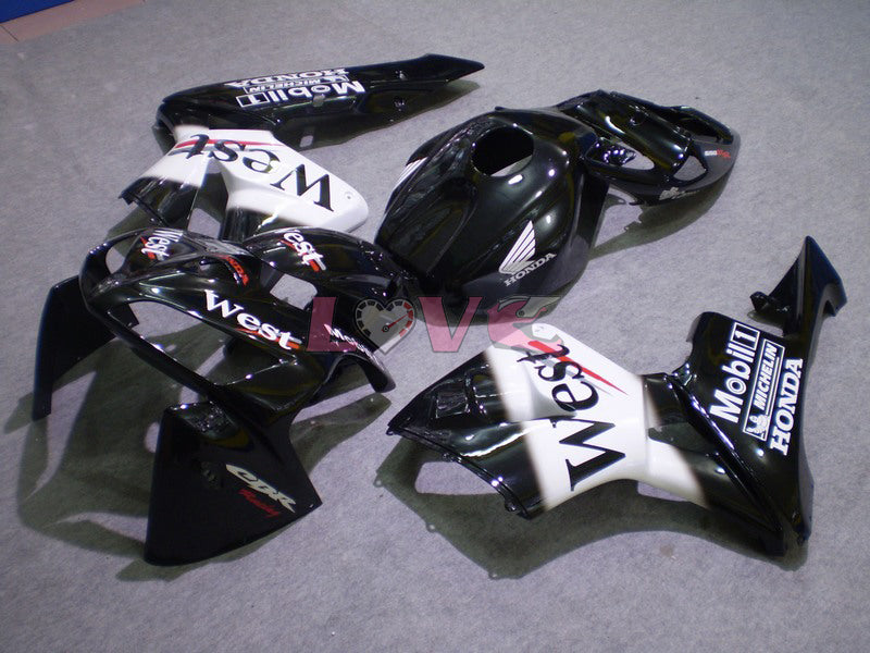West - White Black Fairings and Bodywork For 2005-2006 CBR600RR #LF7473