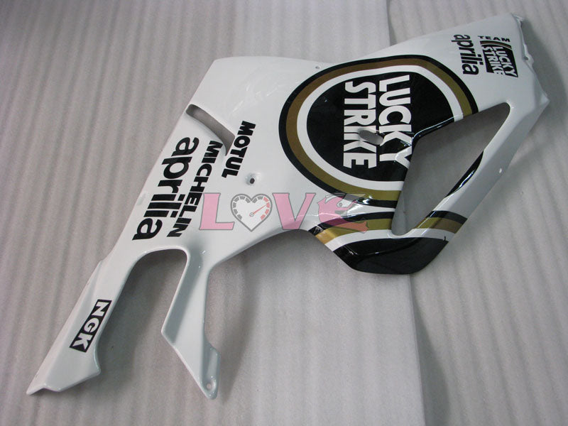 Lucky Strike - White Black Fairings and Bodywork For 2004-2009 RSV 1000 R #LF3067
