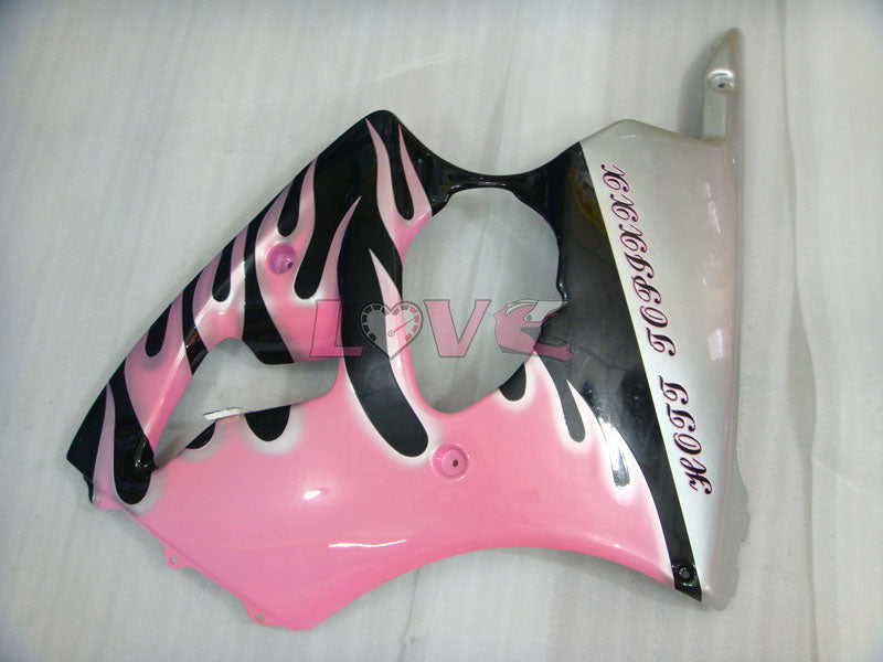 Customize - Black Pink Fairings and Bodywork For 2000-2002 NINJA ZX-6R #LF3327